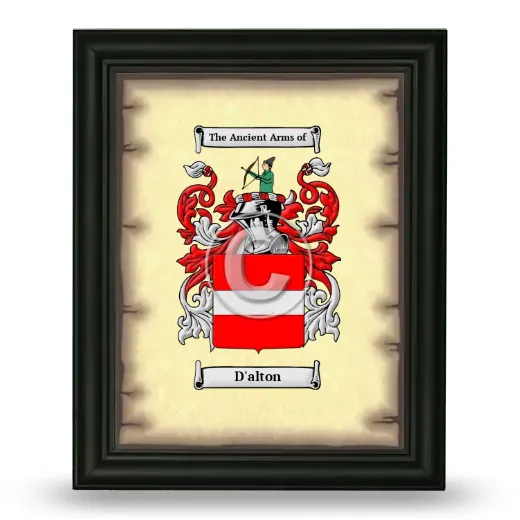 D'alton Coat of Arms Framed - Black