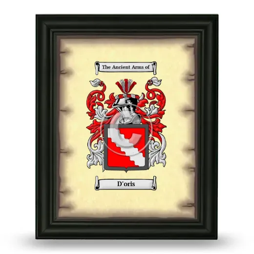 D'oris Coat of Arms Framed - Black