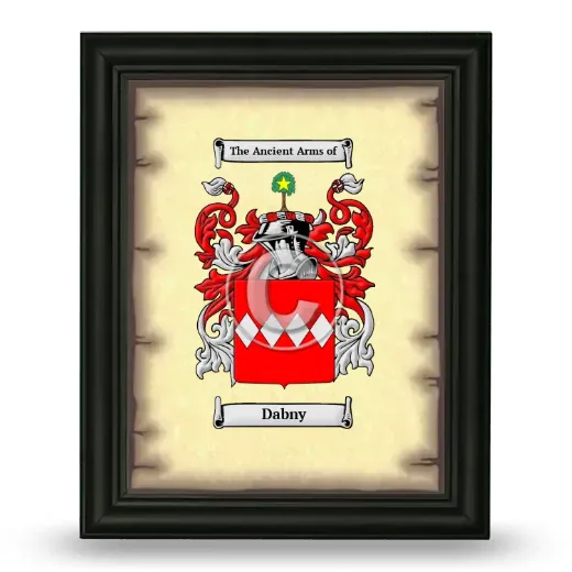 Dabny Coat of Arms Framed - Black