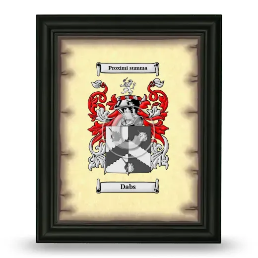 Dabs Coat of Arms Framed - Black
