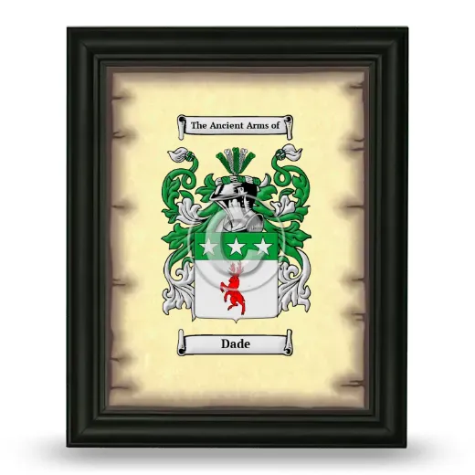 Dade Coat of Arms Framed - Black