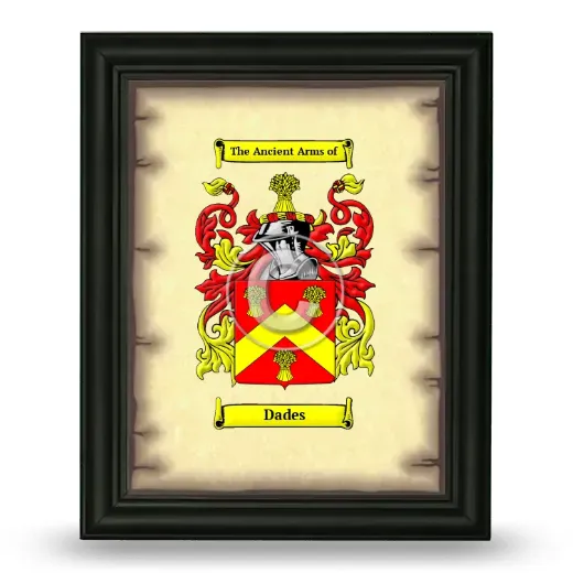 Dades Coat of Arms Framed - Black