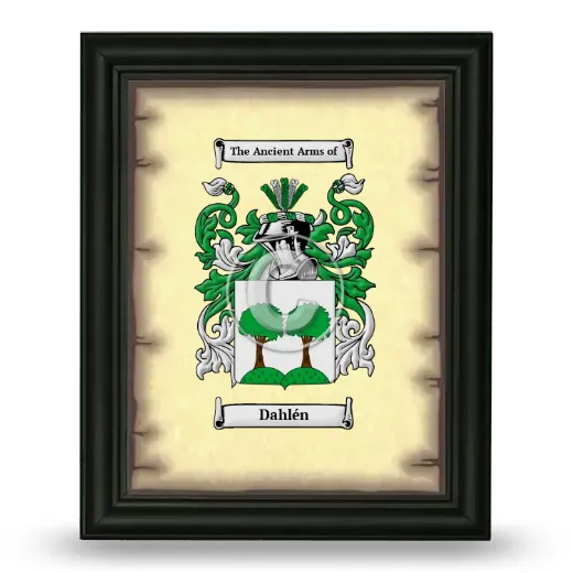 Dahlén Coat of Arms Framed - Black