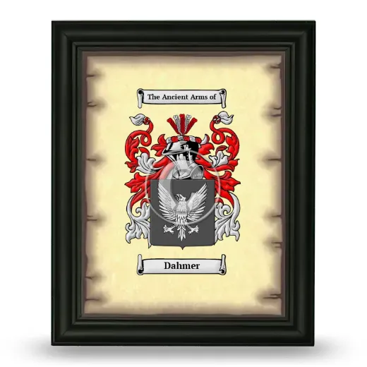 Dahmer Coat of Arms Framed - Black