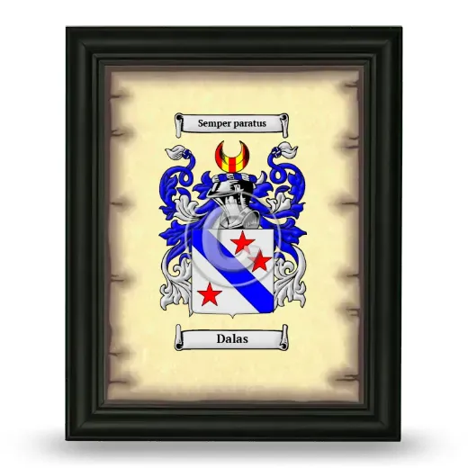 Dalas Coat of Arms Framed - Black