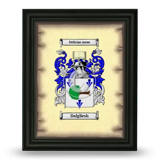 Dalgliesh Coat of Arms Framed - Black