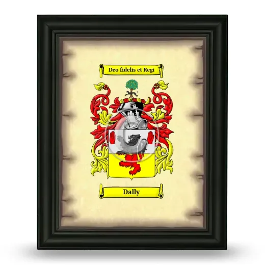 Dally Coat of Arms Framed - Black