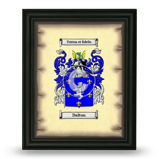 Dalton Coat of Arms Framed - Black