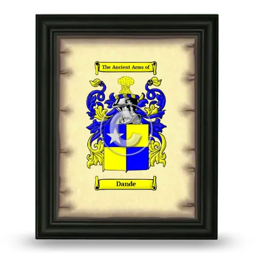 Dande Coat of Arms Framed - Black