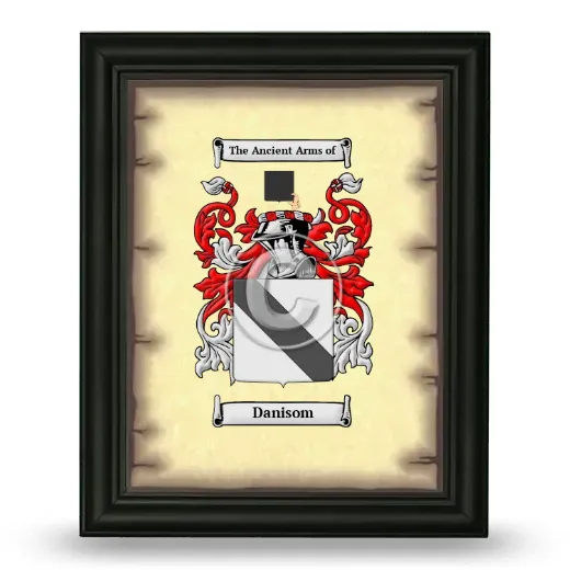 Danisom Coat of Arms Framed - Black