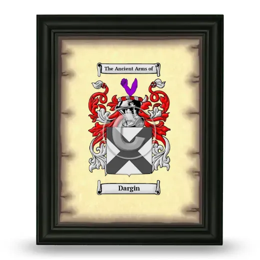 Dargin Coat of Arms Framed - Black