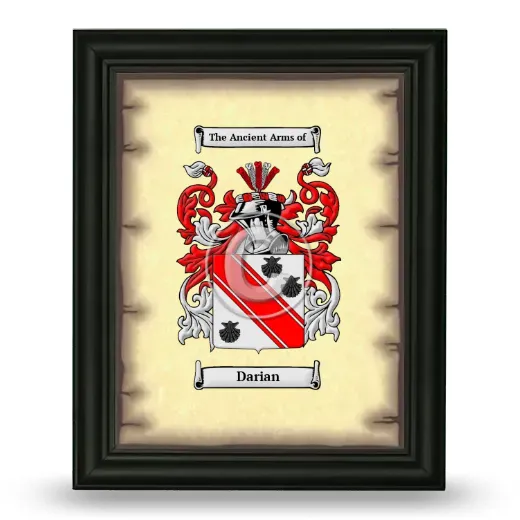 Darian Coat of Arms Framed - Black