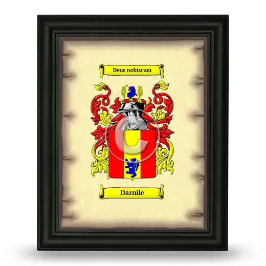 Darnile Coat of Arms Framed - Black