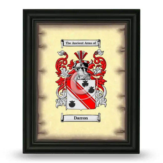 Darron Coat of Arms Framed - Black