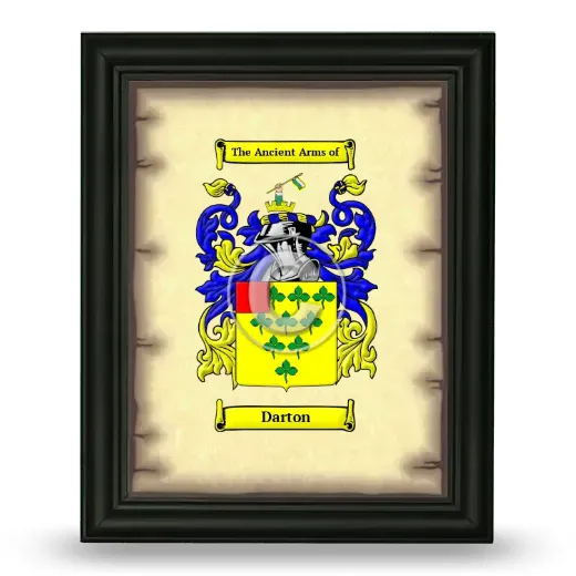 Darton Coat of Arms Framed - Black