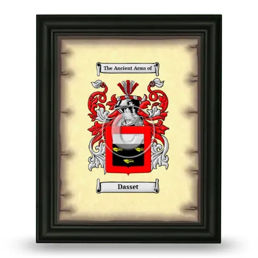 Dasset Coat of Arms Framed - Black