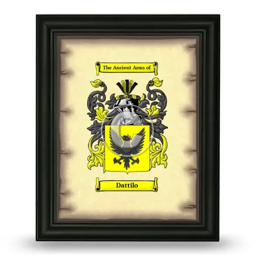 Dattilo Coat of Arms Framed - Black