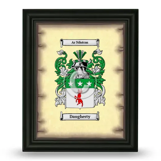 Daugherty Coat of Arms Framed - Black