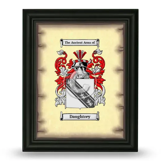 Daughtrey Coat of Arms Framed - Black
