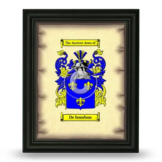 De bourbon Coat of Arms Framed - Black