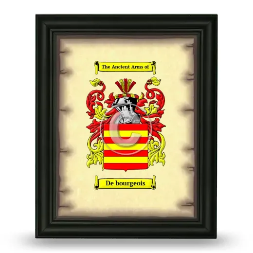 De bourgeois Coat of Arms Framed - Black