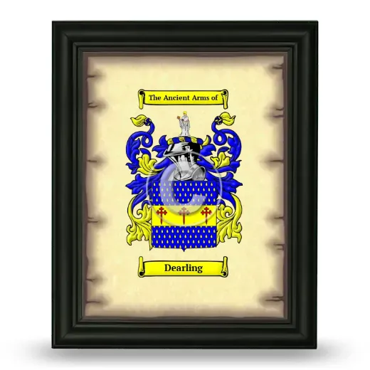 Dearling Coat of Arms Framed - Black