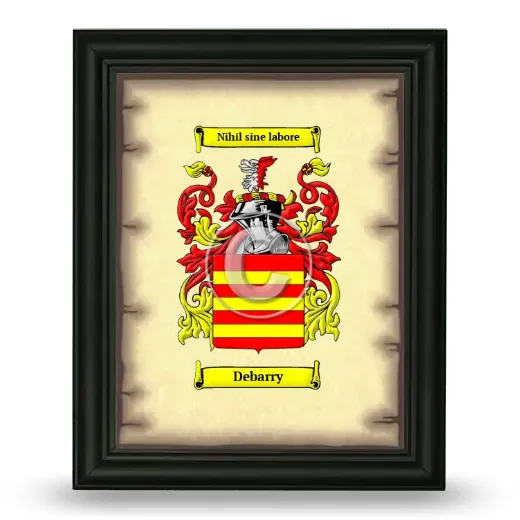 Debarry Coat of Arms Framed - Black