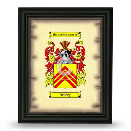 Deberg Coat of Arms Framed - Black