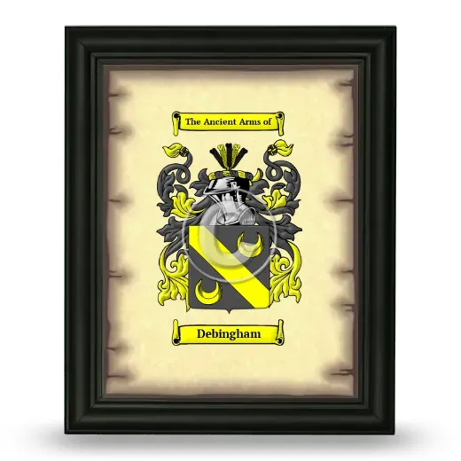 Debingham Coat of Arms Framed - Black