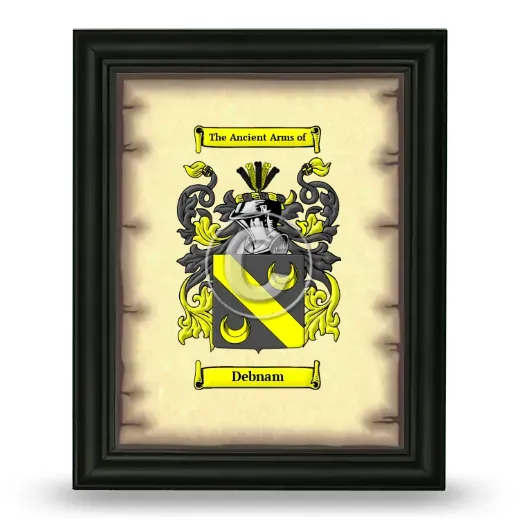 Debnam Coat of Arms Framed - Black
