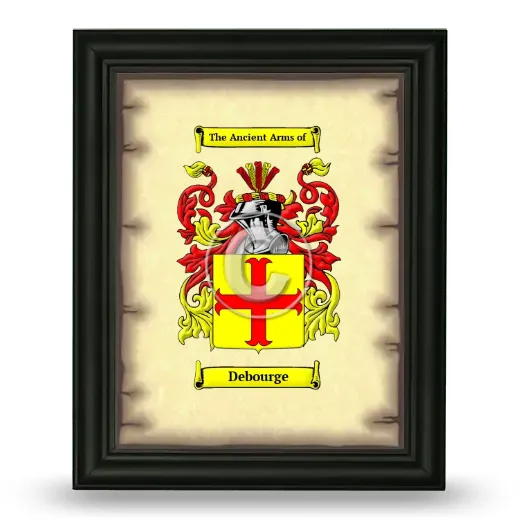 Debourge Coat of Arms Framed - Black