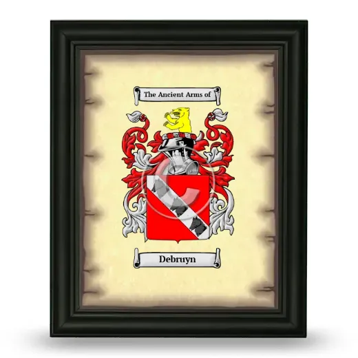 Debruyn Coat of Arms Framed - Black
