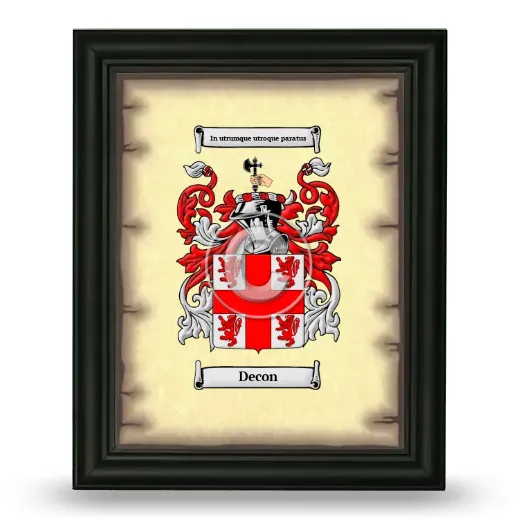 Decon Coat of Arms Framed - Black