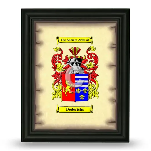 Dederichs Coat of Arms Framed - Black