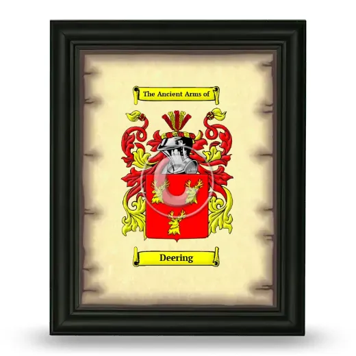 Deering Coat of Arms Framed - Black