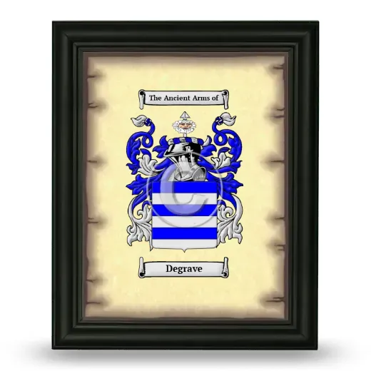 Degrave Coat of Arms Framed - Black
