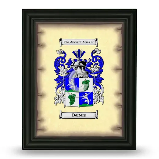 Deiters Coat of Arms Framed - Black