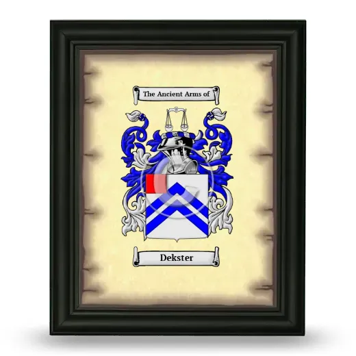 Dekster Coat of Arms Framed - Black