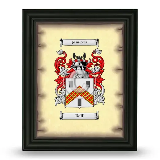 Delf Coat of Arms Framed - Black