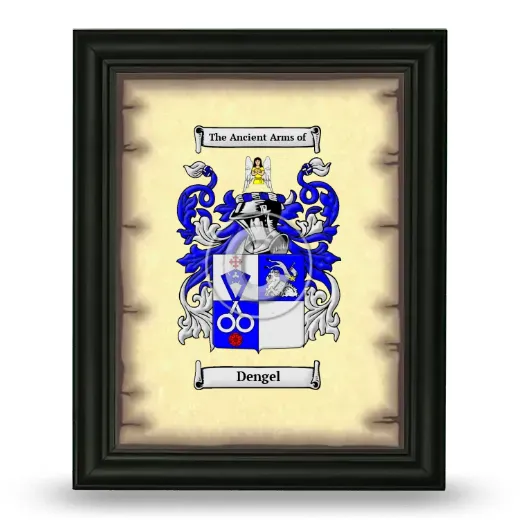 Dengel Coat of Arms Framed - Black