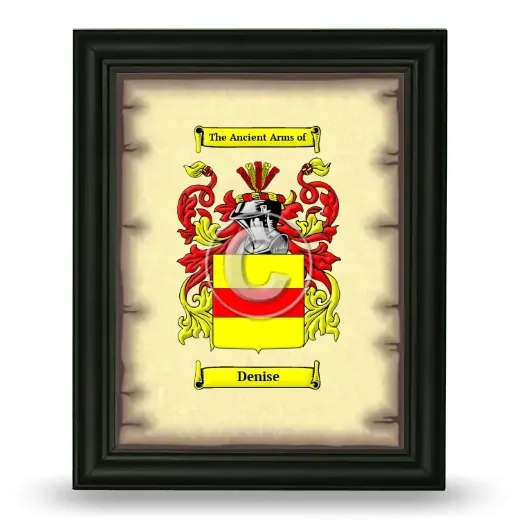 Denise Coat of Arms Framed - Black