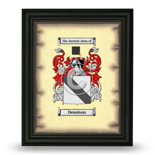Dennison Coat of Arms Framed - Black