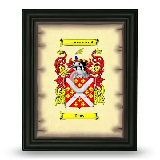 Deny Coat of Arms Framed - Black