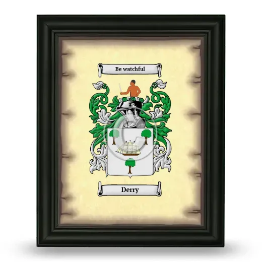 Derry Coat of Arms Framed - Black