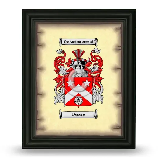 Desere Coat of Arms Framed - Black