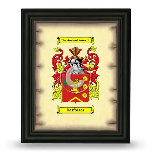 Desfosses Coat of Arms Framed - Black