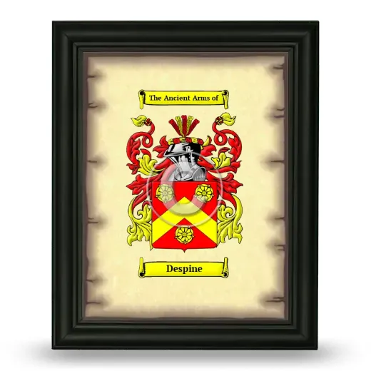 Despine Coat of Arms Framed - Black