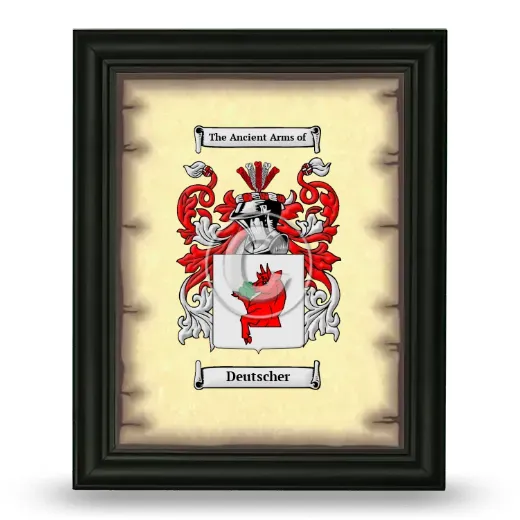 Deutscher Coat of Arms Framed - Black