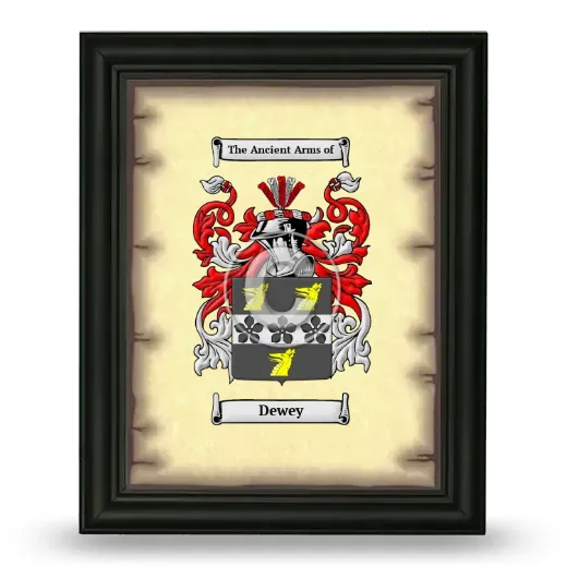 Dewey Coat of Arms Framed - Black