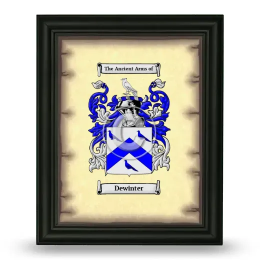 Dewinter Coat of Arms Framed - Black